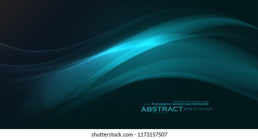 Neon glowing wave, magic energy. Abstract light motion background, futuristic wavy illustration.
