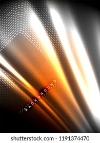 Neon glowing wave, magic energy and light motion background. Vertical orientation