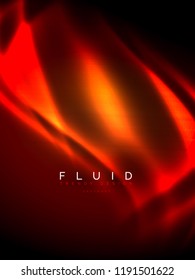 Neon glowing wave, magic energy and light motion background. Vertical orientation