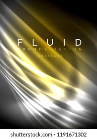 Neon glowing wave, magic energy and light motion background. Vertical orientation