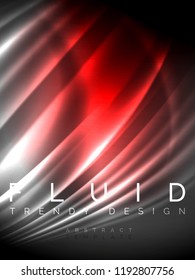 Neon glowing wave, magic energy and light motion background. Vertical orientation