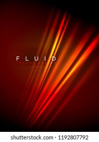 Neon glowing wave, magic energy and light motion background. Vertical orientation