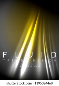 Neon glowing wave, magic energy and light motion background. Vertical orientation