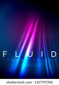 Neon glowing wave, magic energy and light motion background. Vertical orientation