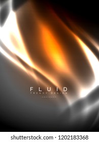 Neon glowing wave, magic energy and light motion background. Vertical orientation