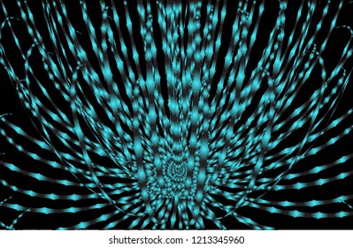Neon glowing wave, magic energy and light motion background. 