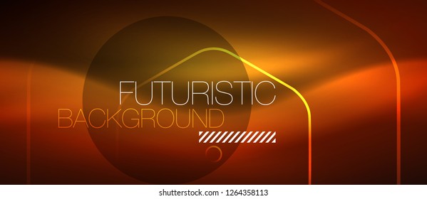 Neon glowing wave, magic energy and light motion background. Vector design wallpaper template