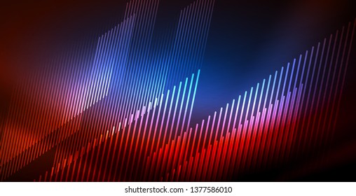 Onda brillante neón, energía mágica y fondo de movimiento de luz. Plantilla de fondo de pantalla