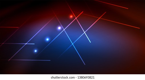 Neon glowing wave, magic energy and light motion background. Vector wallpaper template
