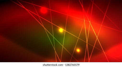 Onda brillante neón, energía mágica y fondo de movimiento de luz. Plantilla de fondo de pantalla