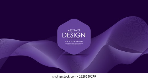 Neon glowing wave, magic energy and light motion background. Vector wallpaper template