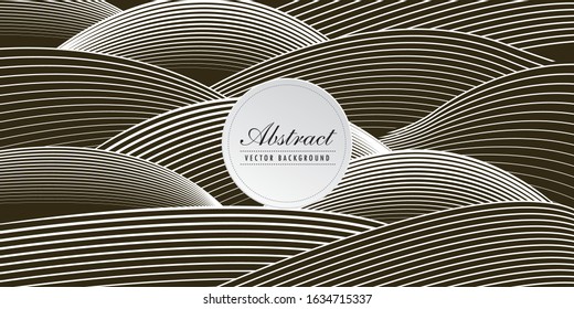 Neon glowing wave, magic energy and light motion background. Vector wallpaper template