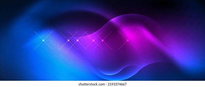 Ondas brillantes neón, concepto de luz de espacio mágico de energía, diseño de fondo abstracto de fondo de fondo