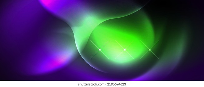 Ondas brillantes neón, concepto de luz de espacio mágico de energía, diseño de fondo abstracto de fondo de fondo