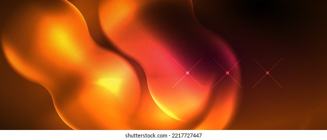 Neon glowing waves, magic energy space light concept, abstract background wallpaper design