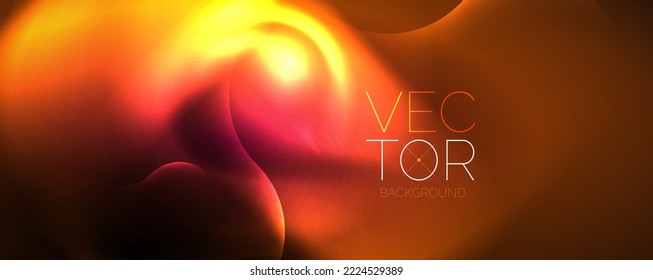 Neon glowing waves, magic energy space light concept, abstract background wallpaper design