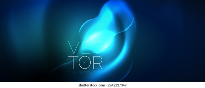 Neon glowing waves, magic energy space light concept, abstract background wallpaper design