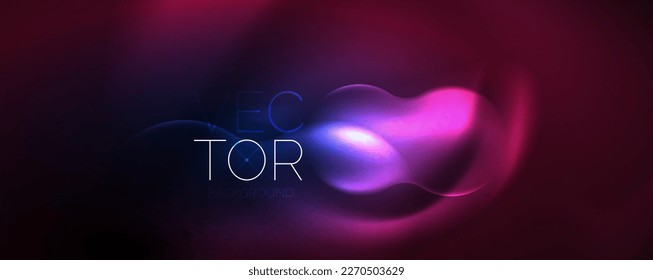 Neon glowing waves, magic energy space light concept, abstract background wallpaper design
