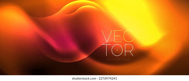 Neon glowing waves, magic energy space light concept, abstract background wallpaper design