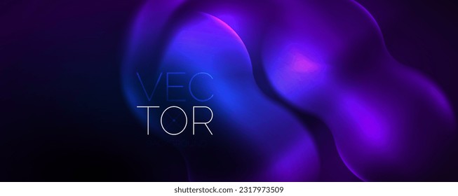 Ondas brillantes neón, concepto de luz de espacio mágico de energía, diseño de fondo abstracto de fondo de fondo