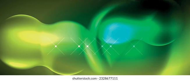 Neon glowing waves, magic energy space light concept, abstract background wallpaper design