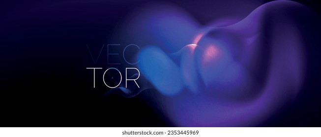 Neonleuchtende Wellen, magisches Energieraum-Lichtkonzept, abstrakter Hintergrund-Tapete-Design