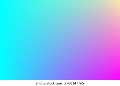 Neonfarbverlauf-Hintergrund, der helles Cyan, Violett und Magenta verbindet. Energetische, glatte abstrakte Textur für lebendige moderne Designs.