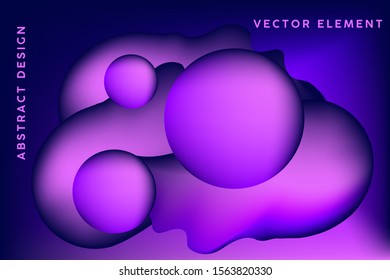 Neon gradient background vector design template for web. Illustration build up from dark blue and purple colors.