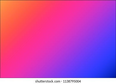 Neon gradient background, very vibrant color shades in raspberry, orange and blue tones. Modern vector wallpaper perfect for banners and web design.