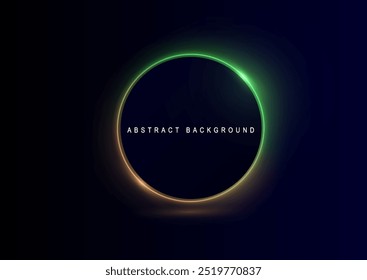 Neon gradient frames, set of glowing round futuristic design elements. Bright geometric shapes, modern sign collection. Bright circle. Light effect of curved line Blue portal, platform. Dust effect
