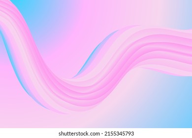 Neongradienten Flüssigkeitslinienform. Abstrakter Hintergrund. 3D-Effekt-Flüssigkeitsstrom-Welle. Vektorgrafik