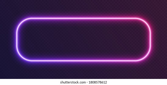 Neon Rectangle Frame On Blue Violet Stock Vector (Royalty Free ...