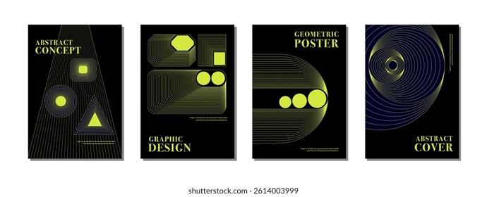 Neon green Abstract background  template layout design. This is a  y2k retro futuristic template design creative vector illustration. Design for book cover, brochure, poster, banner, handbill, flyer,