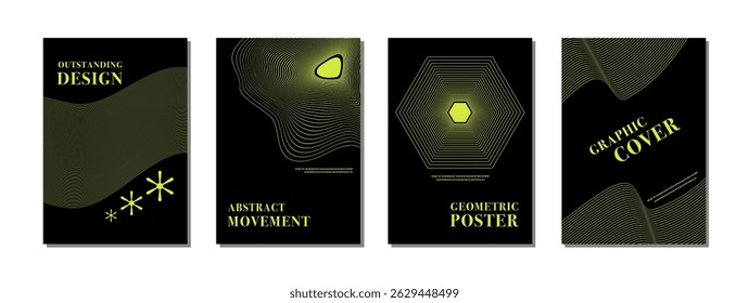 Diseño de diseño de Plantilla de fondo Abstractas verde neón.  Esta es una Ilustración vectorial creativa de diseño de Plantilla futurista y2k retro. para portada de libro, folleto, póster, Anuncio, folleto, marketing