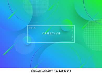 NEON GREEN, Abstract cool background. Circle shape, wavy, dynamic background, gradient color, flowing shapes. Blur banner design,. Usable for landing page. Trendy and modern background color.