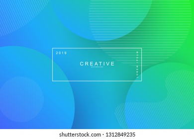NEON GREEN, Abstract cool background. Circle shape, wavy, dynamic background, gradient color, flowing shapes. Blur banner design,. Usable for landing page. Trendy and modern background color.