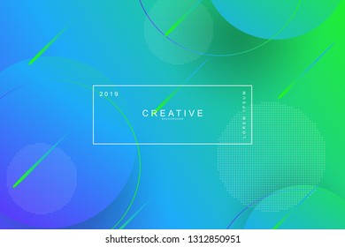 NEON GREEN, Abstract cool background. Circle shape, wavy, dynamic background, gradient color, flowing shapes. Blur banner design,. Usable for landing page. Trendy and modern background color.