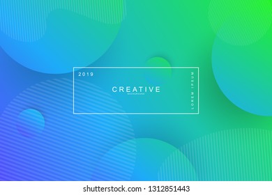 NEON GREEN, Abstract cool background. Circle shape, wavy, dynamic background, gradient color, flowing shapes. Blur banner design,. Usable for landing page. Trendy and modern background color.
