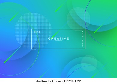 NEON GREEN, Abstract cool background. Circle shape, wavy, dynamic background, gradient color, flowing shapes. Blur banner design,. Usable for landing page. Trendy and modern background color.
