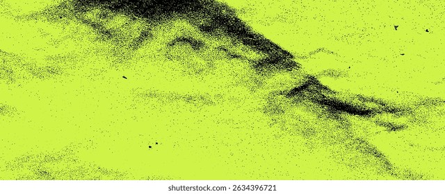 Neon green acid grange with crumpled paper texture, retro collage background, gritty punk vibe.