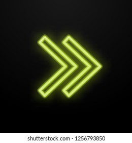 Neon Green Arrow. Vector Illustration. Neon Green Arrow