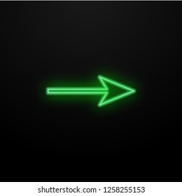 Neon Green Arrow. Vector Illustration. Neon Green Arrow