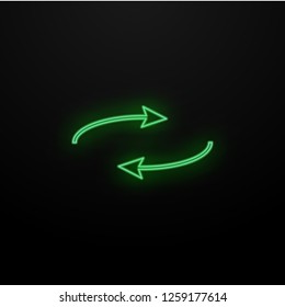 Neon Green Arrow. Vector Illustration. Neon Green Arrow