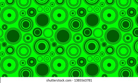 Neon Green Circle Pattern Graphic