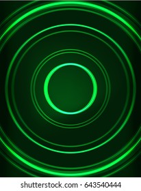 Fondo de patrón abstracto de círculos de color verde neón