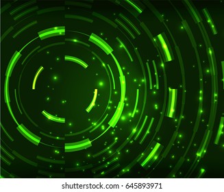 Fondo de patrón abstracto de círculos de color verde neón