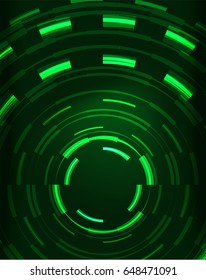 Fondo de patrón abstracto de círculos de color verde neón