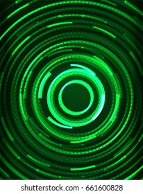 Fondo de patrón abstracto de círculos de color verde neón