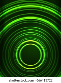 Fondo de patrón abstracto de círculos de color verde neón