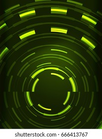 Plano de fundo de padrão abstrato de vetor de círculos verdes de néon